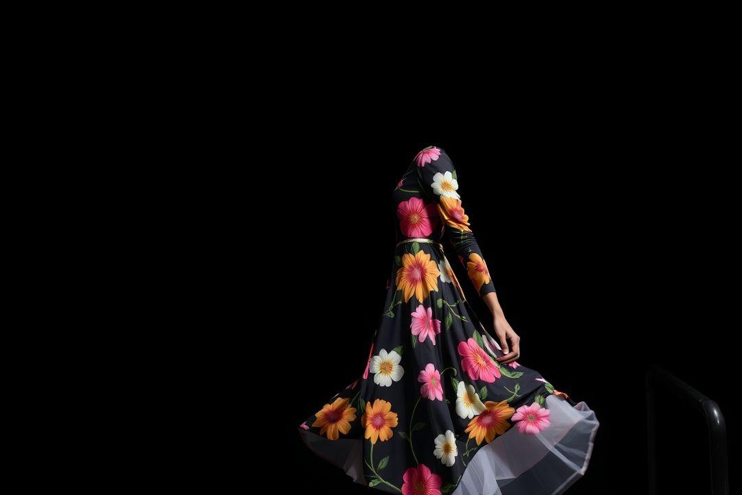 Вечернее платье в цветочек Вечернее платье в цветочек