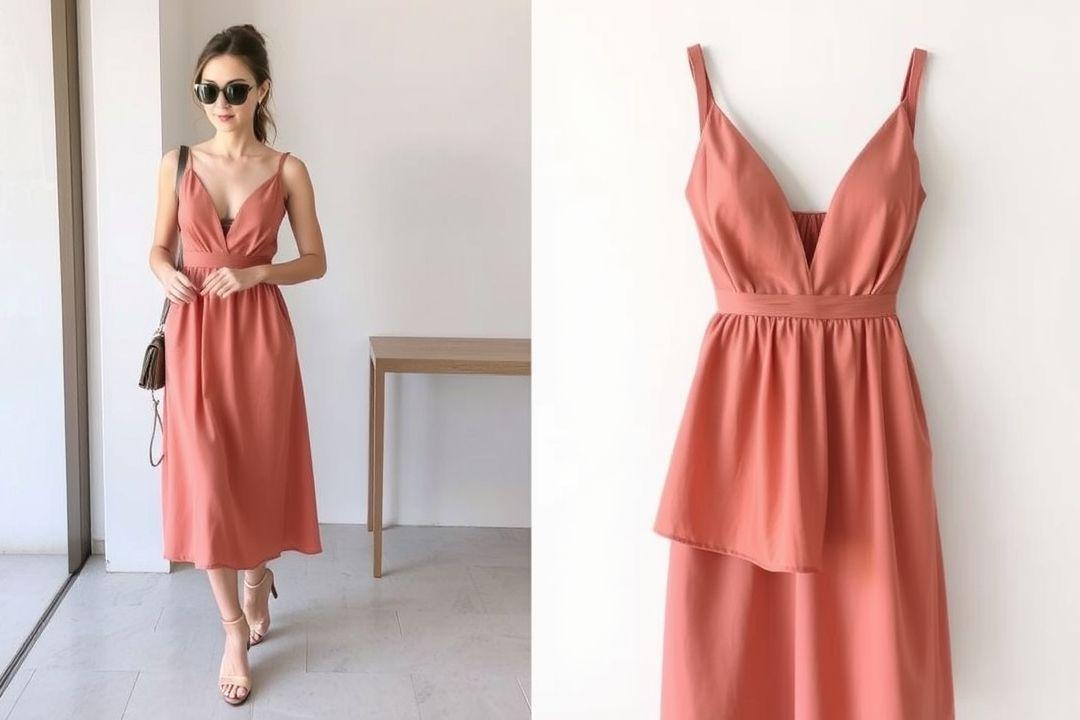 Платье с пышной юбкой, яркий цветочный принт, короткие рукава, минималистичный воротник