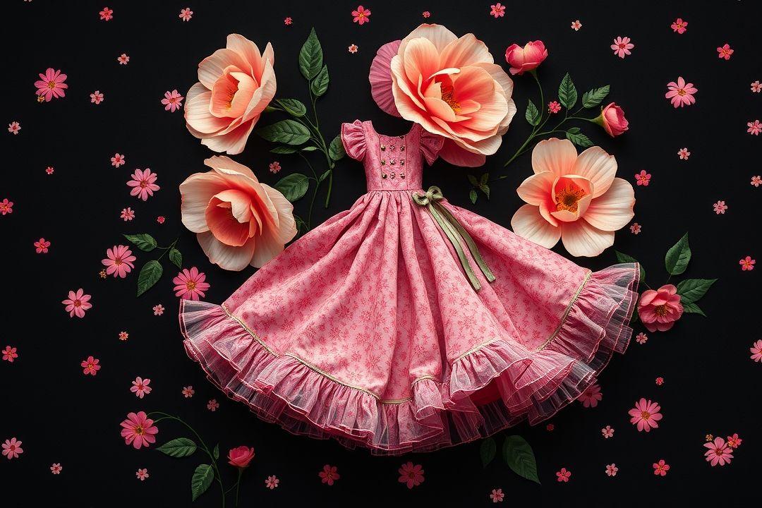 Платье в цветочек с короткими рукавами, яркие полевые цветы на светлом фоне