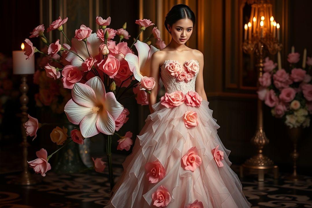 Ретро платье в цветочек, винтажный стиль, тёплый день.